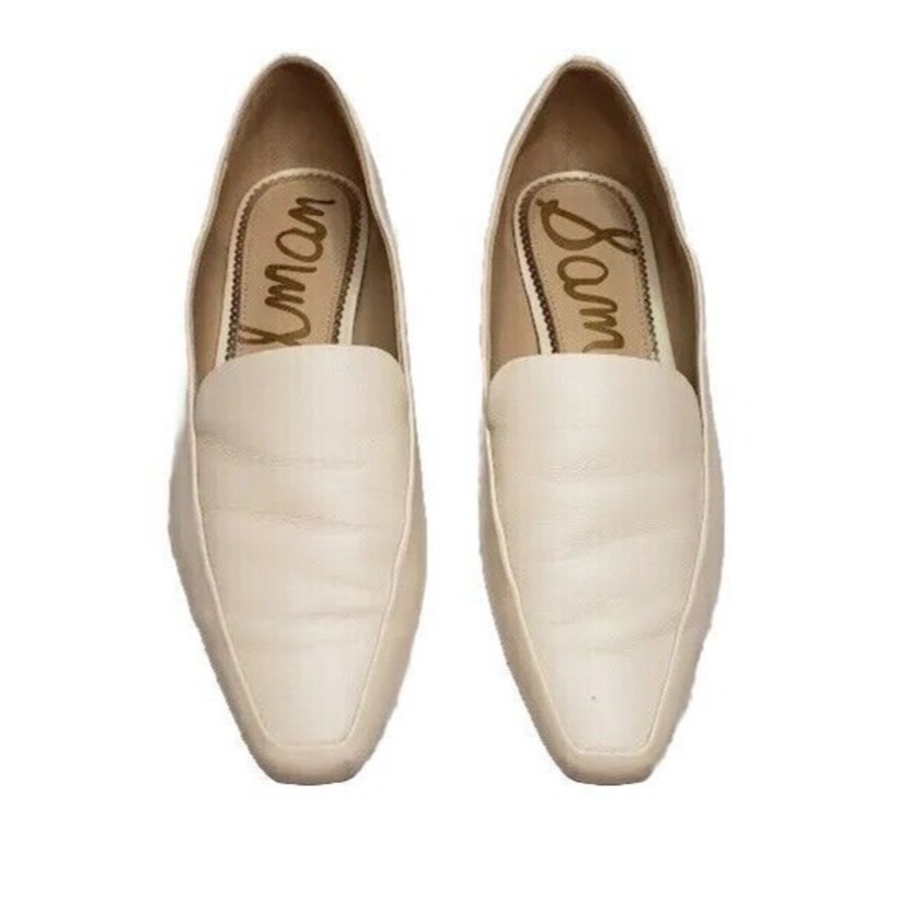 Sam Edelman Emelie Square Toe Loafer in Modern Ivory Leather Women's Size 10.5M - Picture 1 of 10